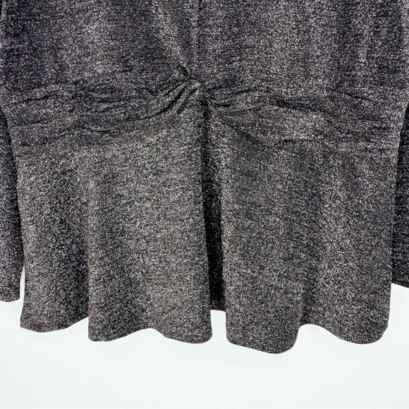 NWT Lane Bryant Twist-Front Shimmer Peplum Top Plus Sz 18/20 Cocktail Glam Bling - Picture 7 of 13